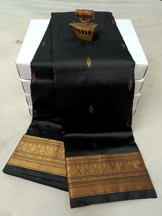 Opulent Black Latika Paithani Silk Saree