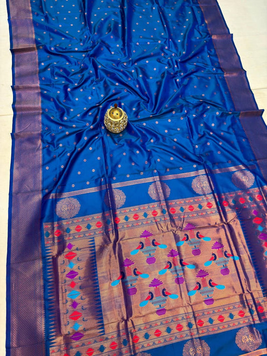 Stylish Blue Radhika Paithani Silk Saree