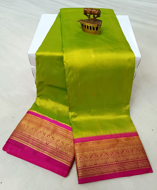 Designer Grass Green Latika Paithani Silk Saree