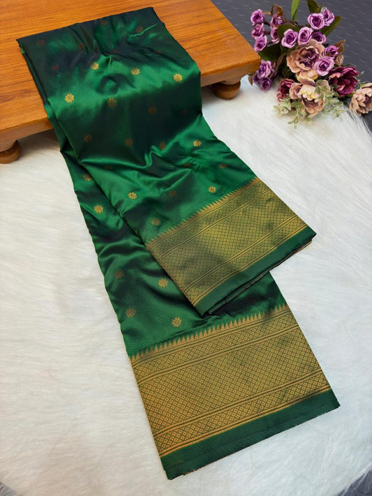 Designer Green Radhika Paithani Silk Saree