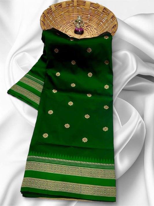 Classic Deep Green Traditional Narayan Peth Saree
