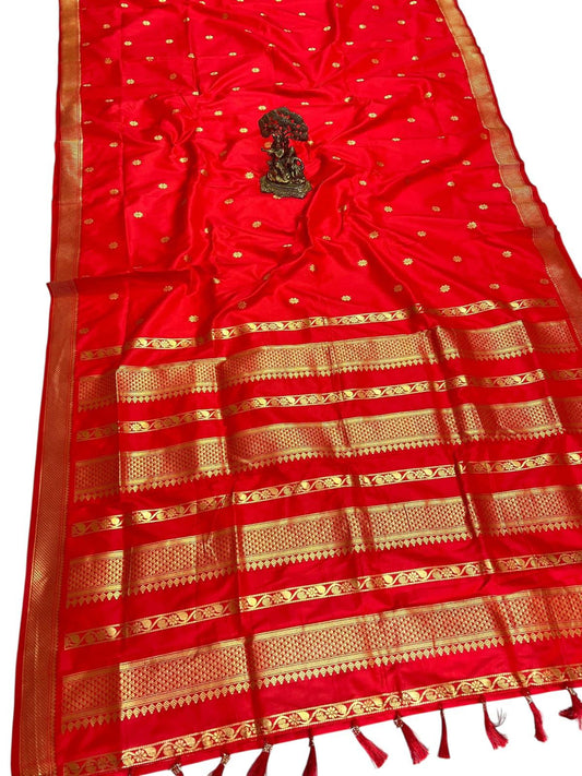 Trendy Kumkum Red Kalyanipattu Silk Saree