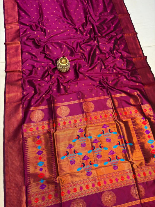 Trendy Magenta Radhika Paithani Silk Saree