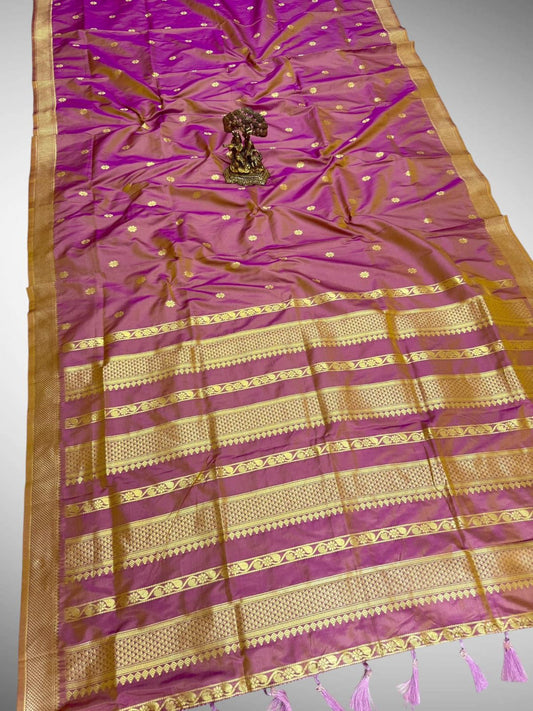 Sophisticated Pastel Pink Kalyanipattu Silk Saree