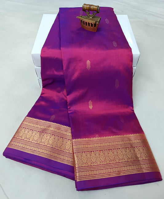 Vibrant Purple Latika Paithani Silk Saree