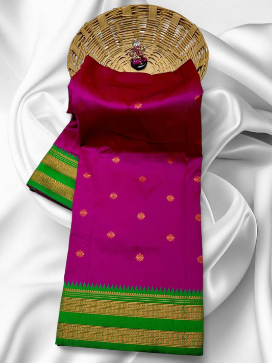 Timeless Rani Pink Traditional Narayan Peth Saree