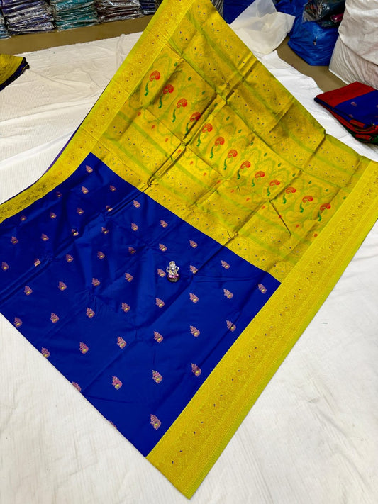Exclusive Royal Blue Laxmi Paithani Silk Saree