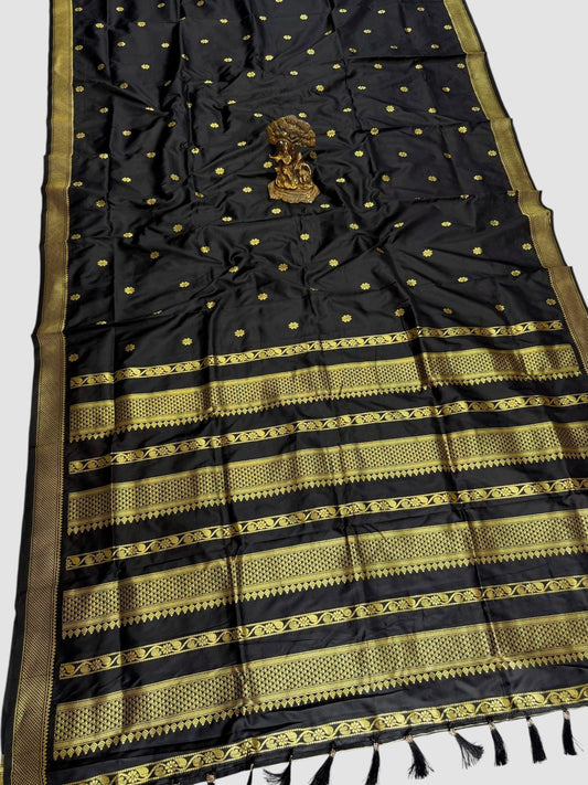 Luxury Black Kalyanipattu Silk Saree