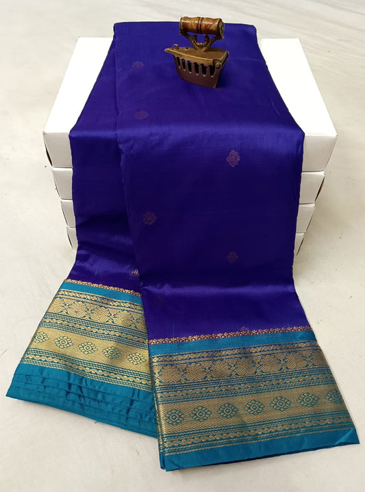 Elegant Blue Latika Paithani Silk Saree