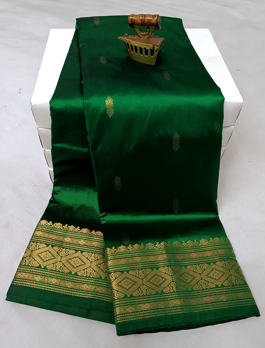 Premium Bottle Green Latika Paithani Silk Saree
