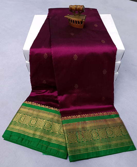 Royal Cherry Red Latika Paithani Silk Saree