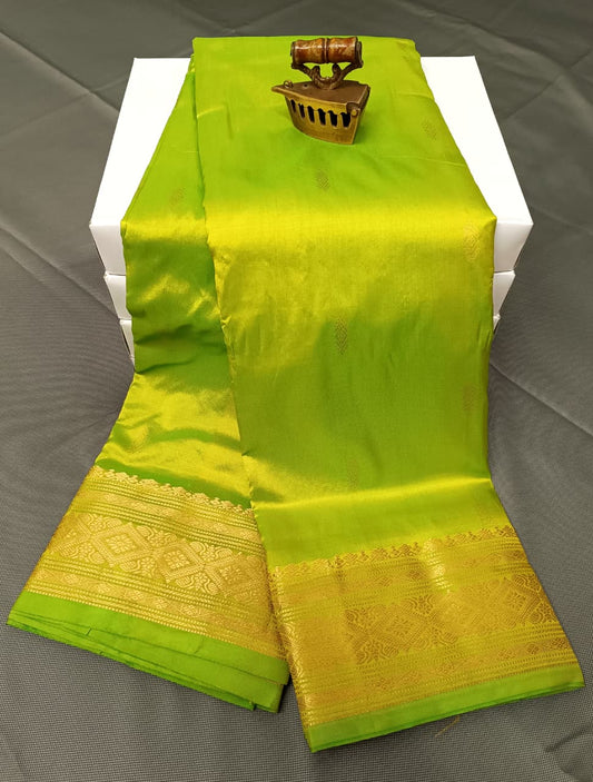 Designer Grass Green Latika Paithani Silk Saree