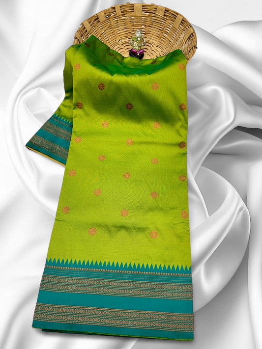 Stylish Green Traditional Narayan Peth Saree
