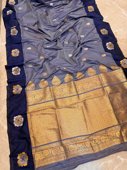 Classic Lavender Jaswand Silk Saree