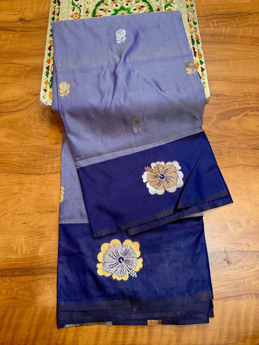 Classic Lavender Jaswand Silk Saree