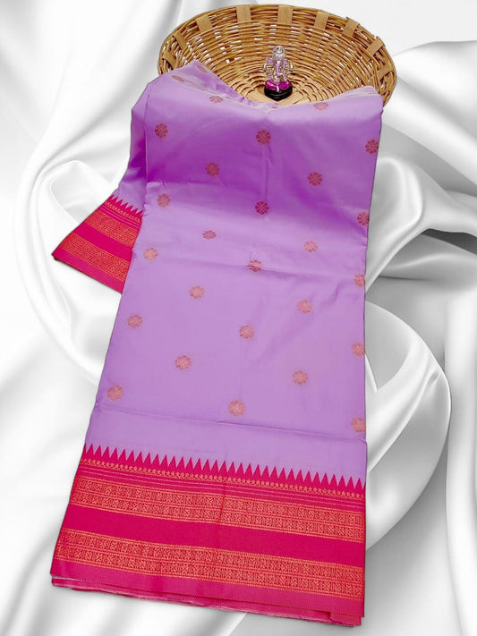 Trendy Lavender Traditional Narayan Peth Silk Saree