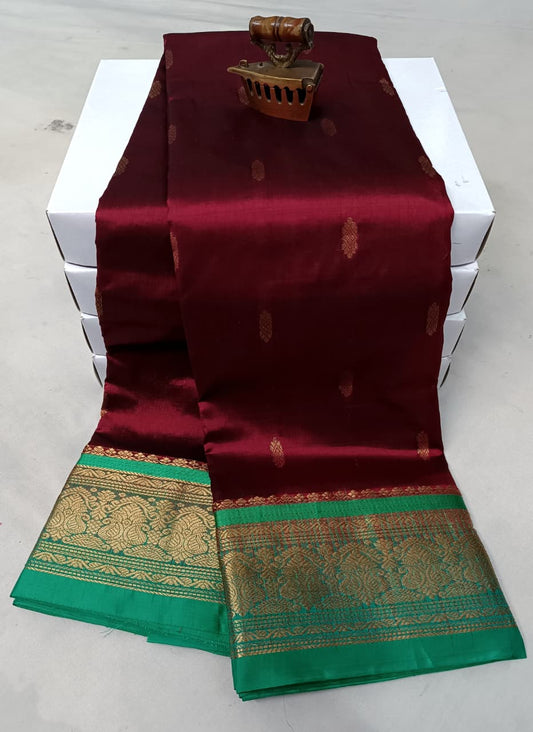 Modern Maroon Latika Paithani Silk Saree
