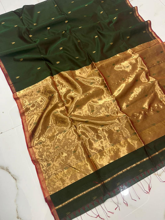 Classic Mehndi Green Smita Maheshwari Silk Saree