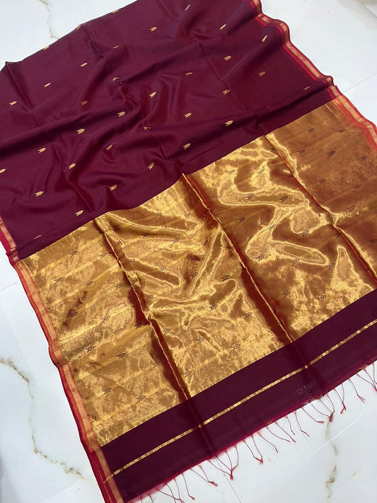Royal Maroon Smita Maheshwari Silk Saree