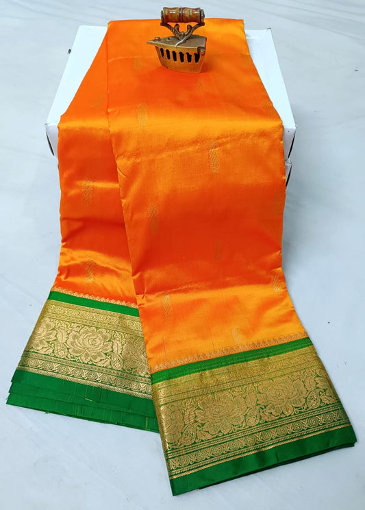 Exclusive Orange Latika Paithani Silk Saree