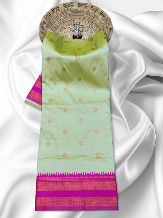 Exclusive Pastel Green Traditional Narayan Peth Saree