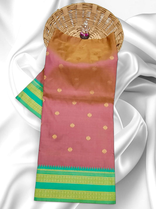Traditional Peach Traditional Narayan Peth Silk Saree