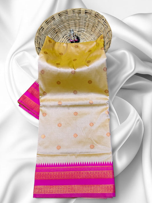 Sophisticated Pearl Traditional Narayan Peth Saree