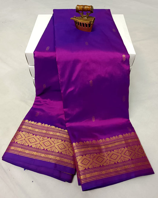 Vibrant Purple Latika Paithani Silk Saree