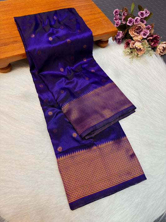 Chic Purple Radhika Paithani Silk Saree