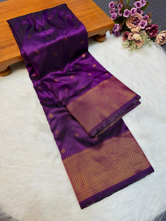 Chic Purple Radhika Paithani Silk Saree