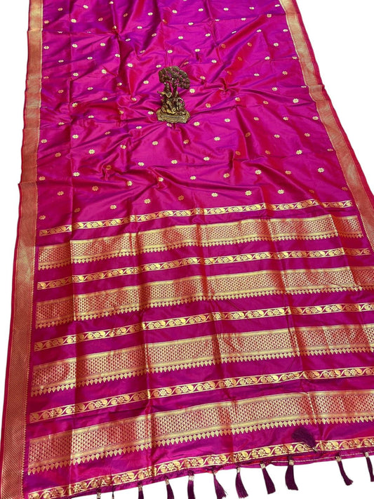 Vibrant Rani Pink Kalyanipattu Silk Saree