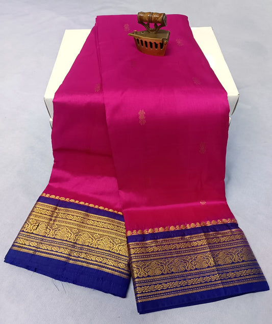Refined Rani Pink Latika Paithani Silk Saree