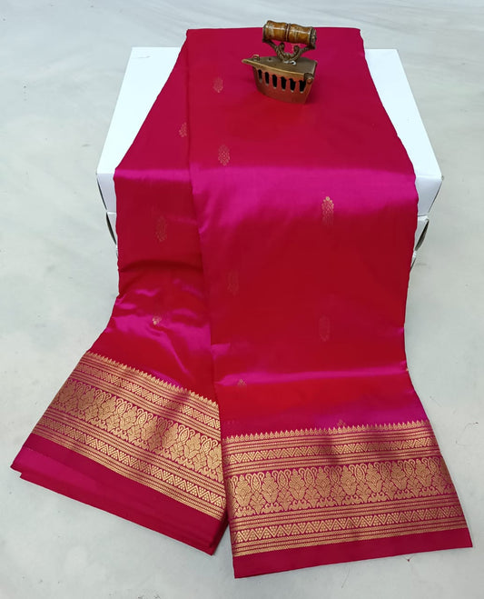 Refined Rani Pink Latika Paithani Silk Saree