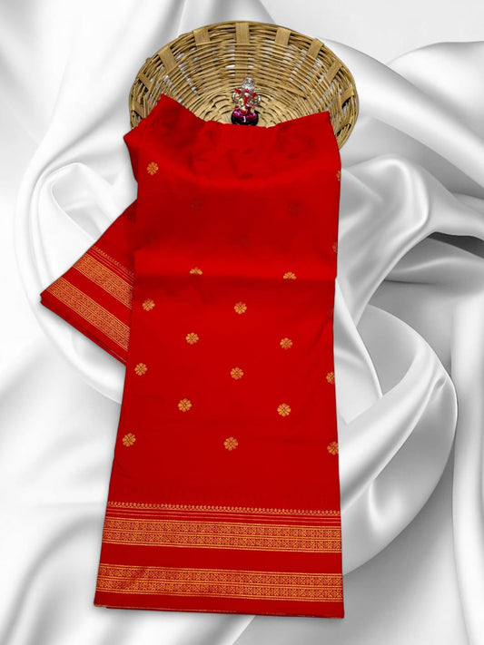 Refined Red Traditional Narayan Peth Saree