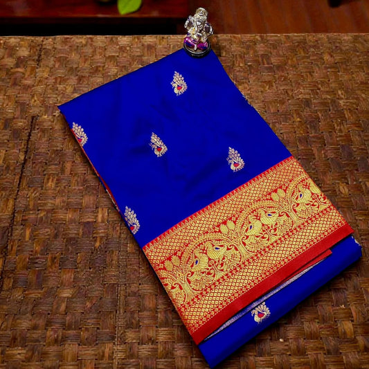 Exclusive Royal Blue Laxmi Paithani Silk Saree