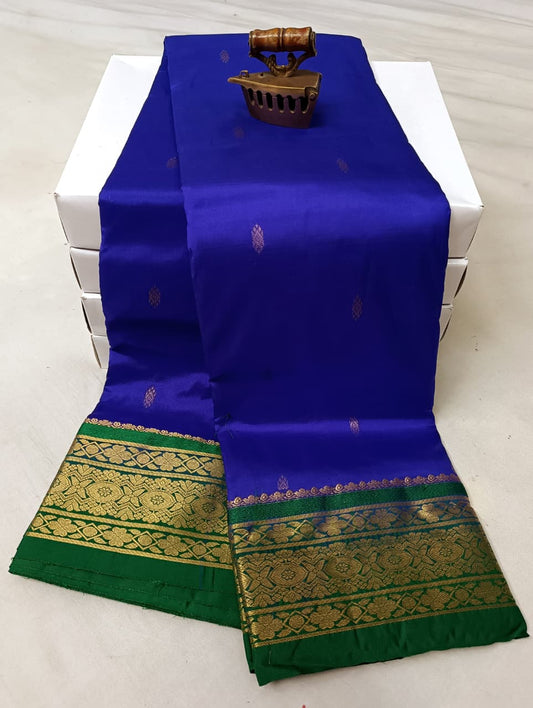 Opulent Royal Blue Latika Paithani Silk Saree