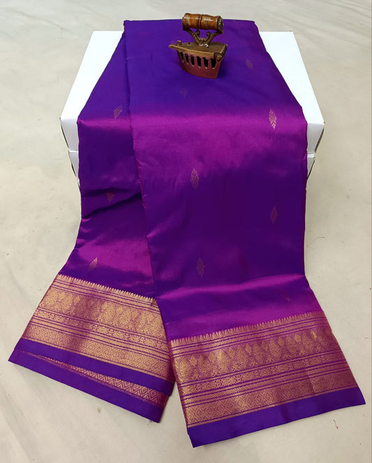 Elegant Royal Purple Latika Paithani Silk Saree