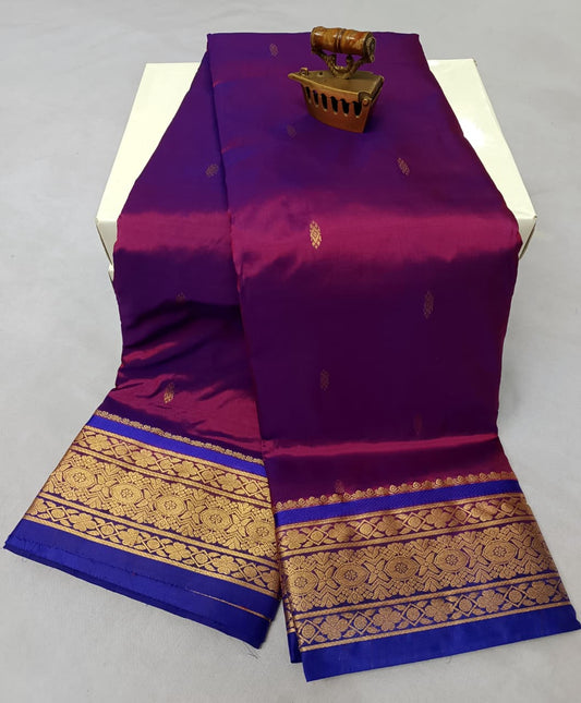 Elegant Royal Purple Latika Paithani Silk Saree