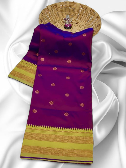 Royal Wine Traditional Narayan Peth Silk Saree
